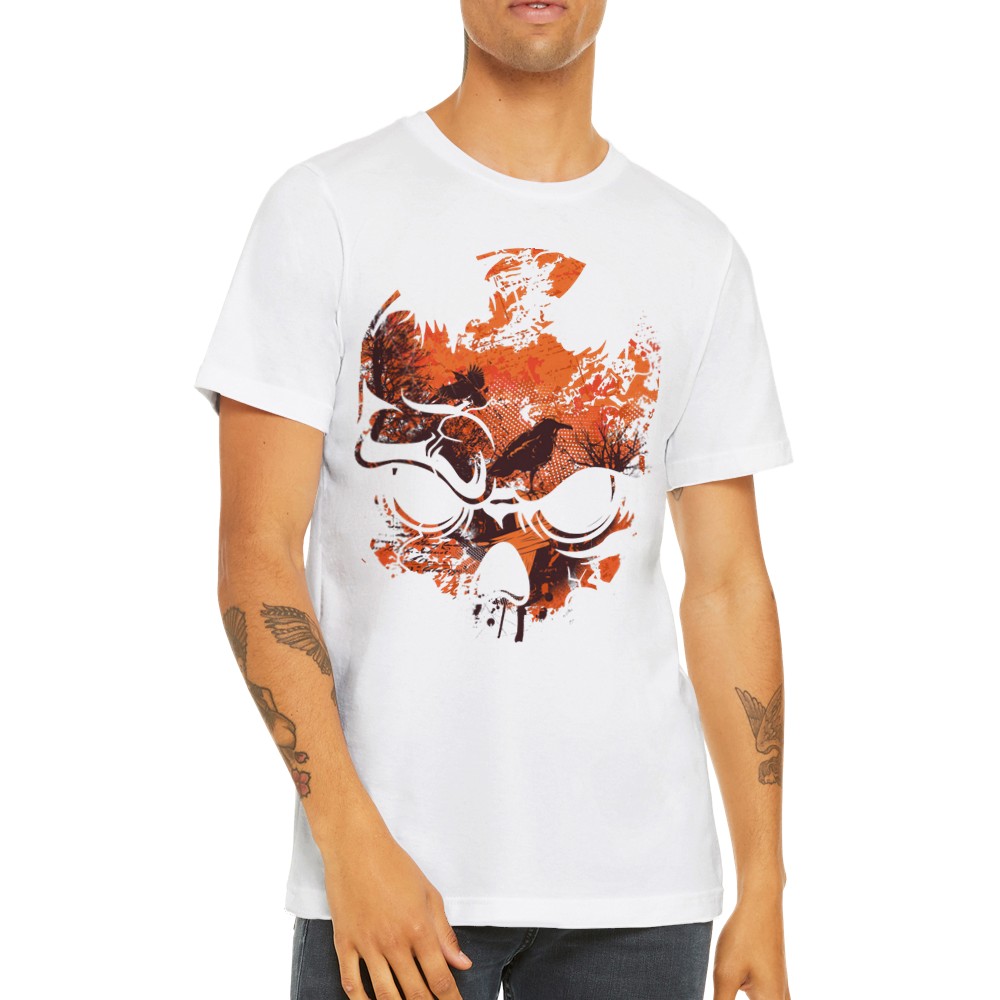 Artwork T-Shirts - The Autumn Skull Artwork - Premium Unisex T-Shirt 