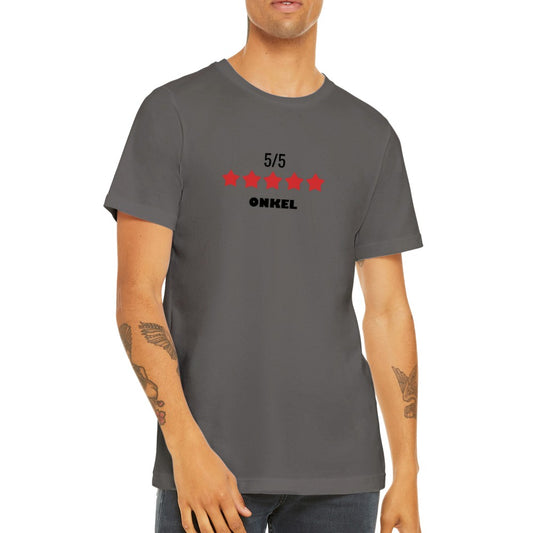 Sjove T-shirts - 5 Stjernet Onkel - Premium Unisex T-shirt