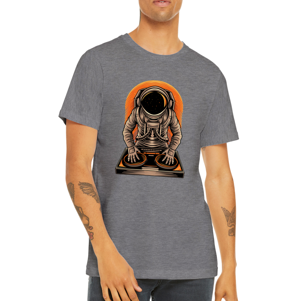 Lustige T-Shirts - Cooles Space Man DJ Artwork Premium Unisex T-Shirt