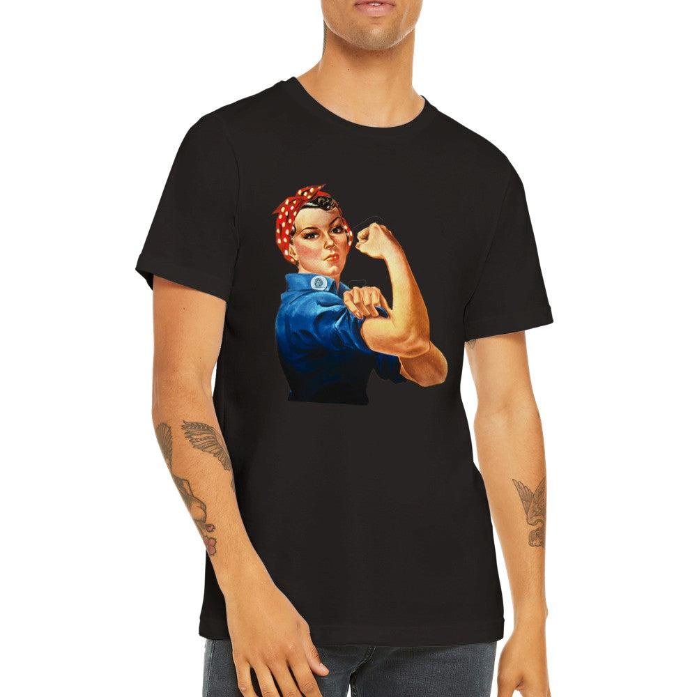 Mor T-Shirts - Retro Style Power Woman - Premium Unisex T-shirt