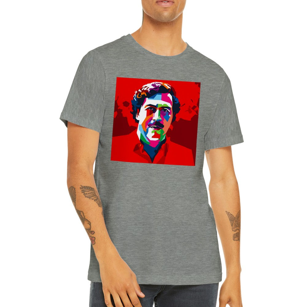 T-Shirt mit Aufdruck - Escobar Artwork - Retro Rot Escobar Premium Unisex T-Shirt