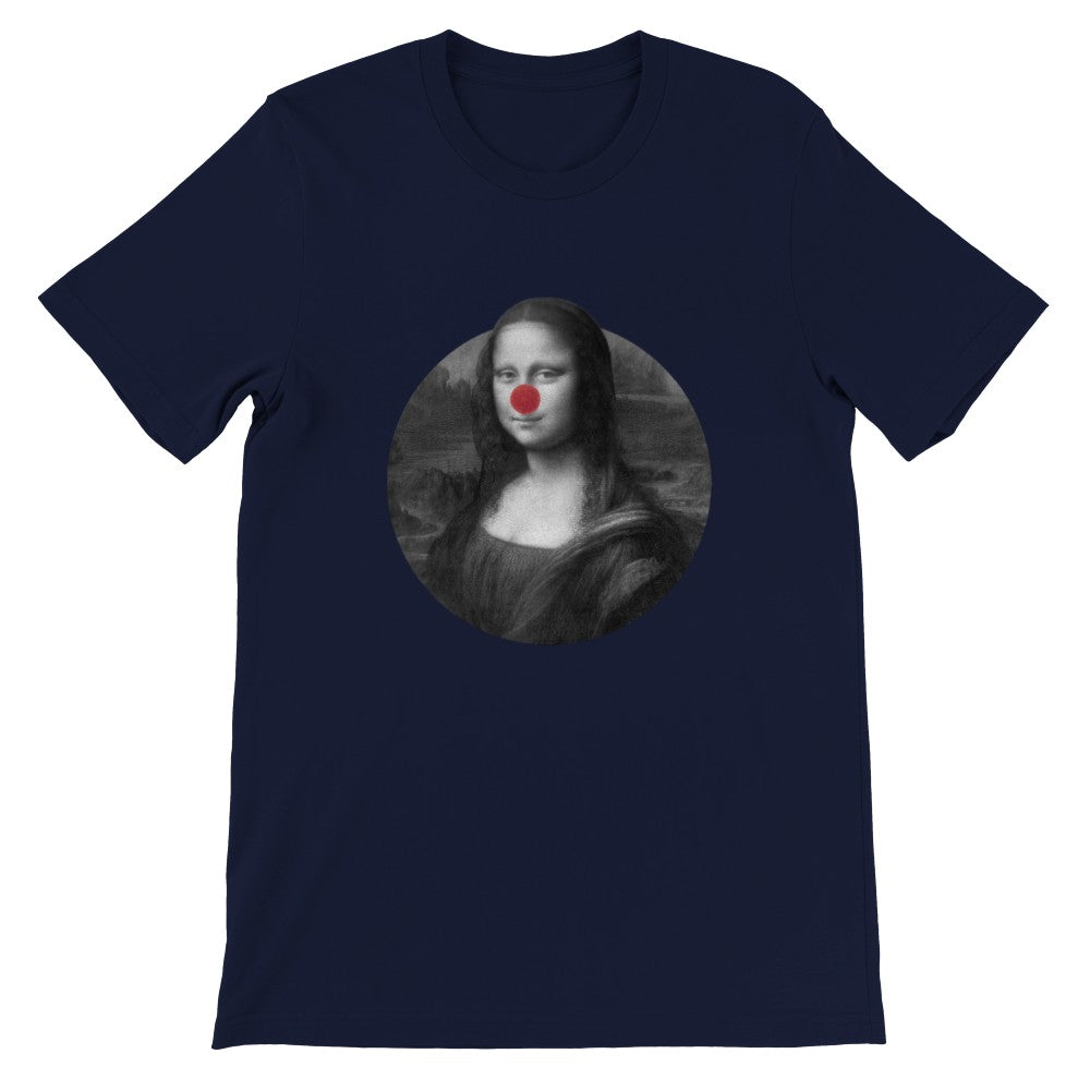 Artwork T-shirt - Mona Lisa Red Nose Artwork - Navy Premium Unisex T-shirt