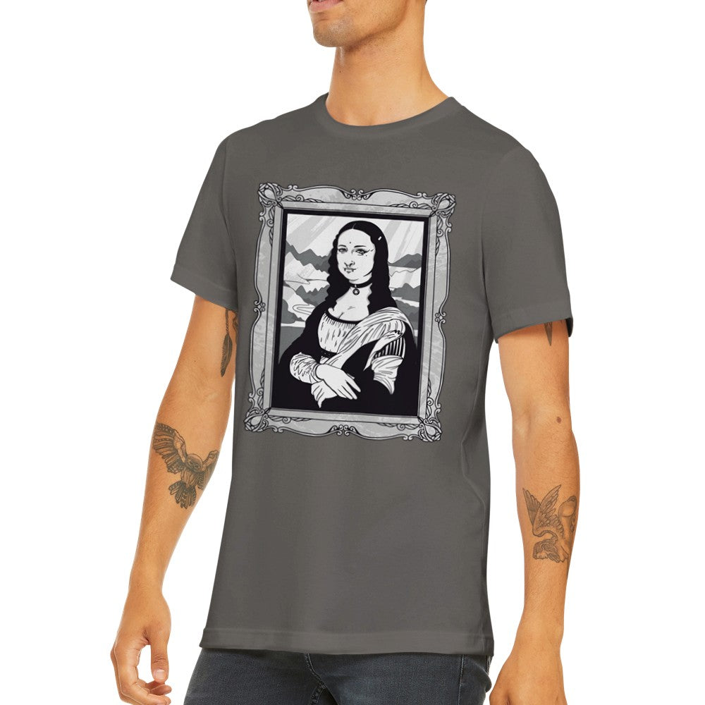 Citat T-shirt - Sjove Designs Artwork - Mona Lisa Vamp Premium Unisex T-shirt