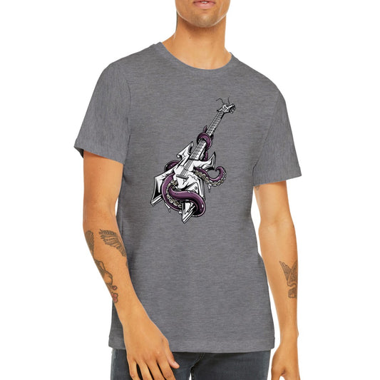 Music T-shirts - Guitar Squid Rock Artwork - Premium Unisex T-Shirt