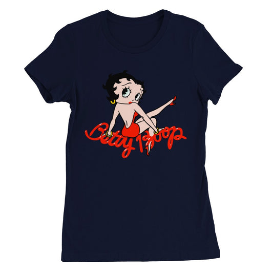 T-Shirt – Betty Boop Klassik Artwork – Premium Damen T-Shirt mit Rundhalsausschnitt