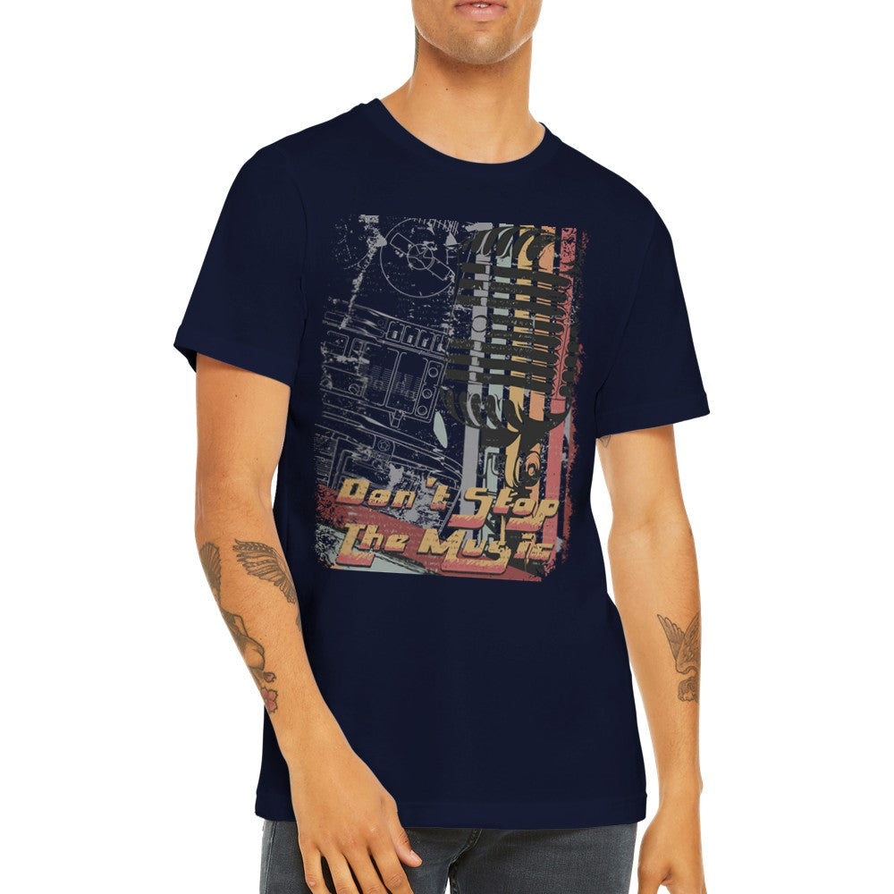 Music T-shirts - Do Not Stop the Music Artwork - Premium Unisex T-shirt