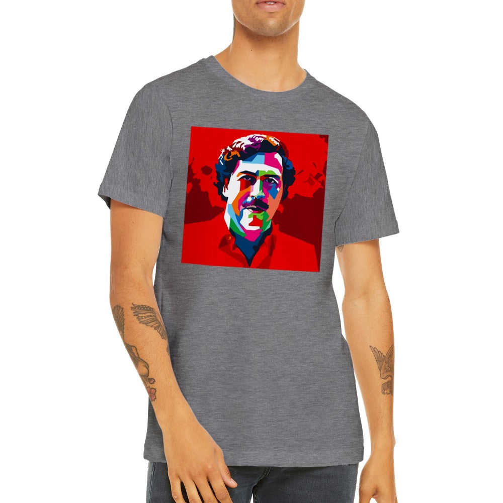 T-shirt With Print - Escobar Artwork - Retro Red Escobar Premium Unisex T-shirt