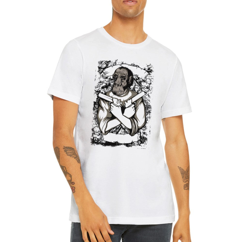 Artwork T-shirts - The Chimp Mobster - Premium Unisex T-shirt