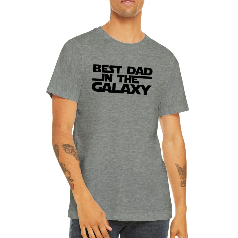 Papa-T-Shirts – Bester Papa im Galaxy-Text – Premium-Unisex-T-Shirt