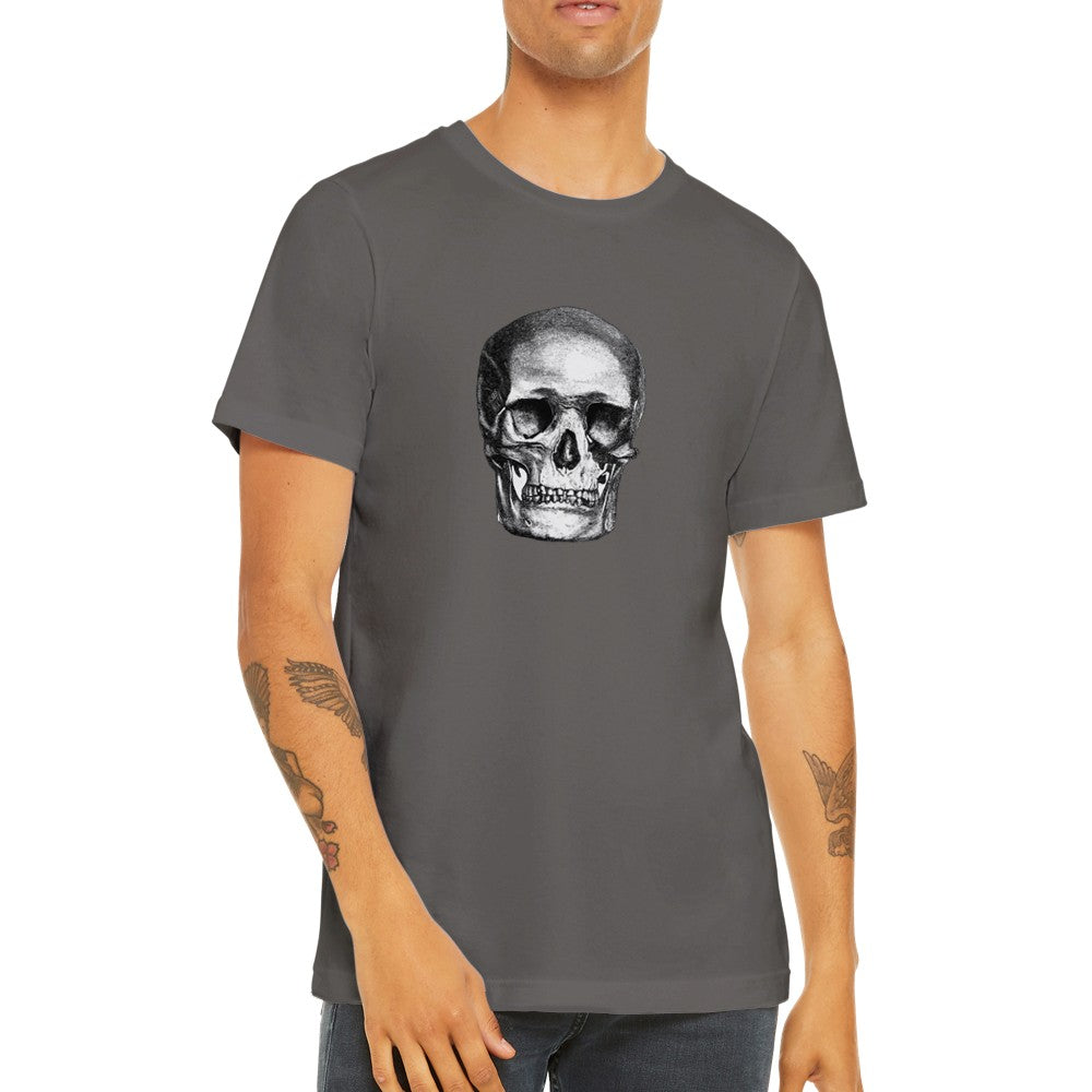 Zitat T-Shirts - Artwork - Old School Skull - Premium Unisex T-Shirt