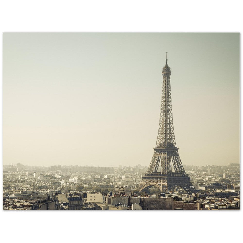 Plakat - Eiffeltårnet Paris The Grey Tone - Premium Mat Papir