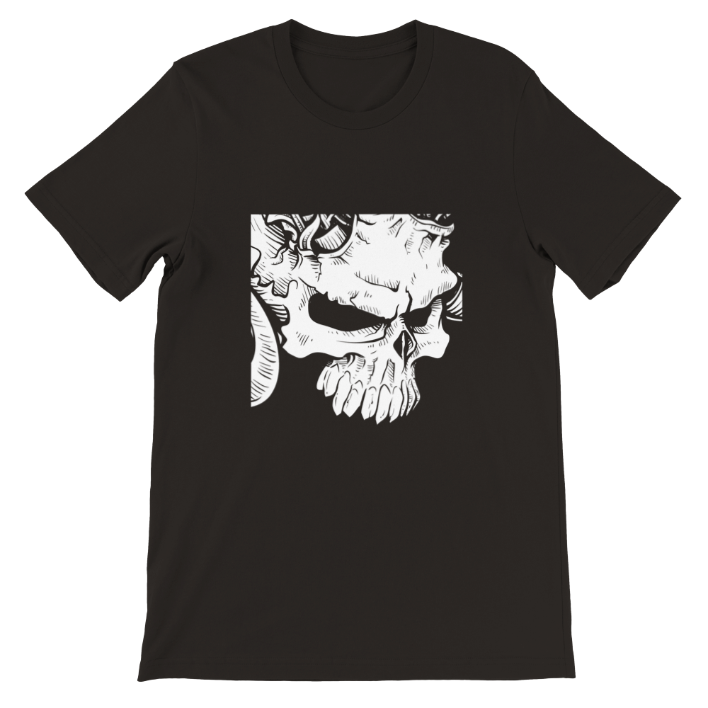 Grafik-T-Shirts - Badass Mad Skull Artwork Premium-Unisex-T-Shirt 