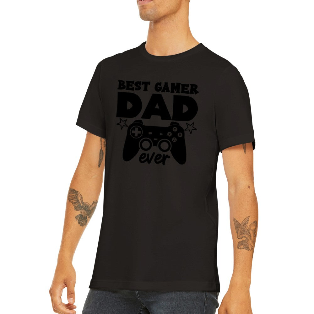 Quote T-shirt - Far Quotes - Best Gamer Dad Premium Unisex T-shirt