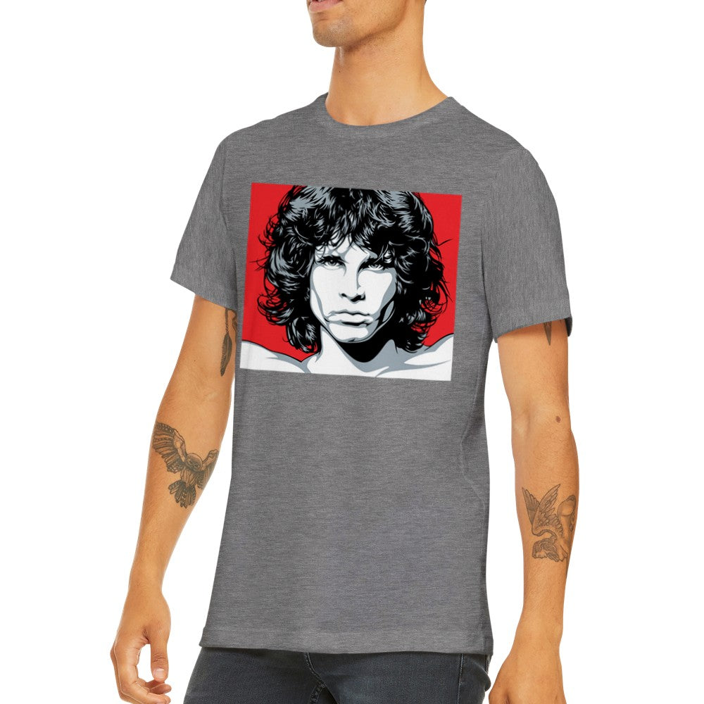 Music T-shirt - Jim Morrison Artwork - Morrison Draw Art Premium Unisex T-shirt