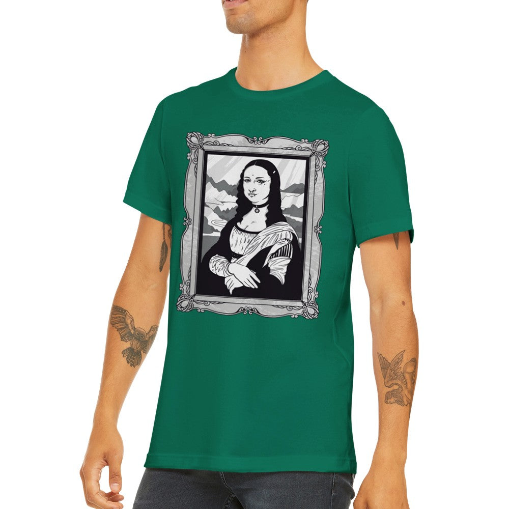 Citat T-shirt - Sjove Designs Artwork - Mona Lisa Vamp Premium Unisex T-shirt