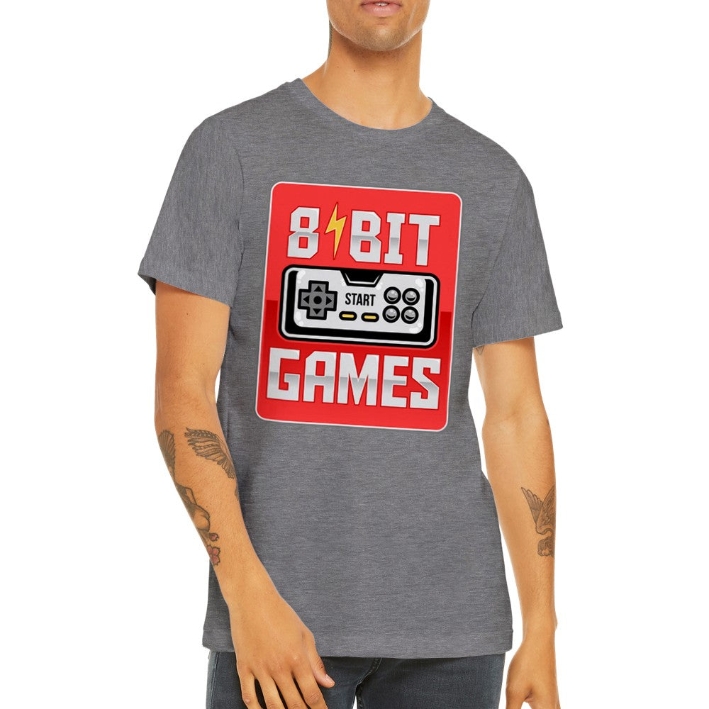 Gaming T-shirts - 8 Bit Games Retro Artwork - Premium Unisex T-shirt