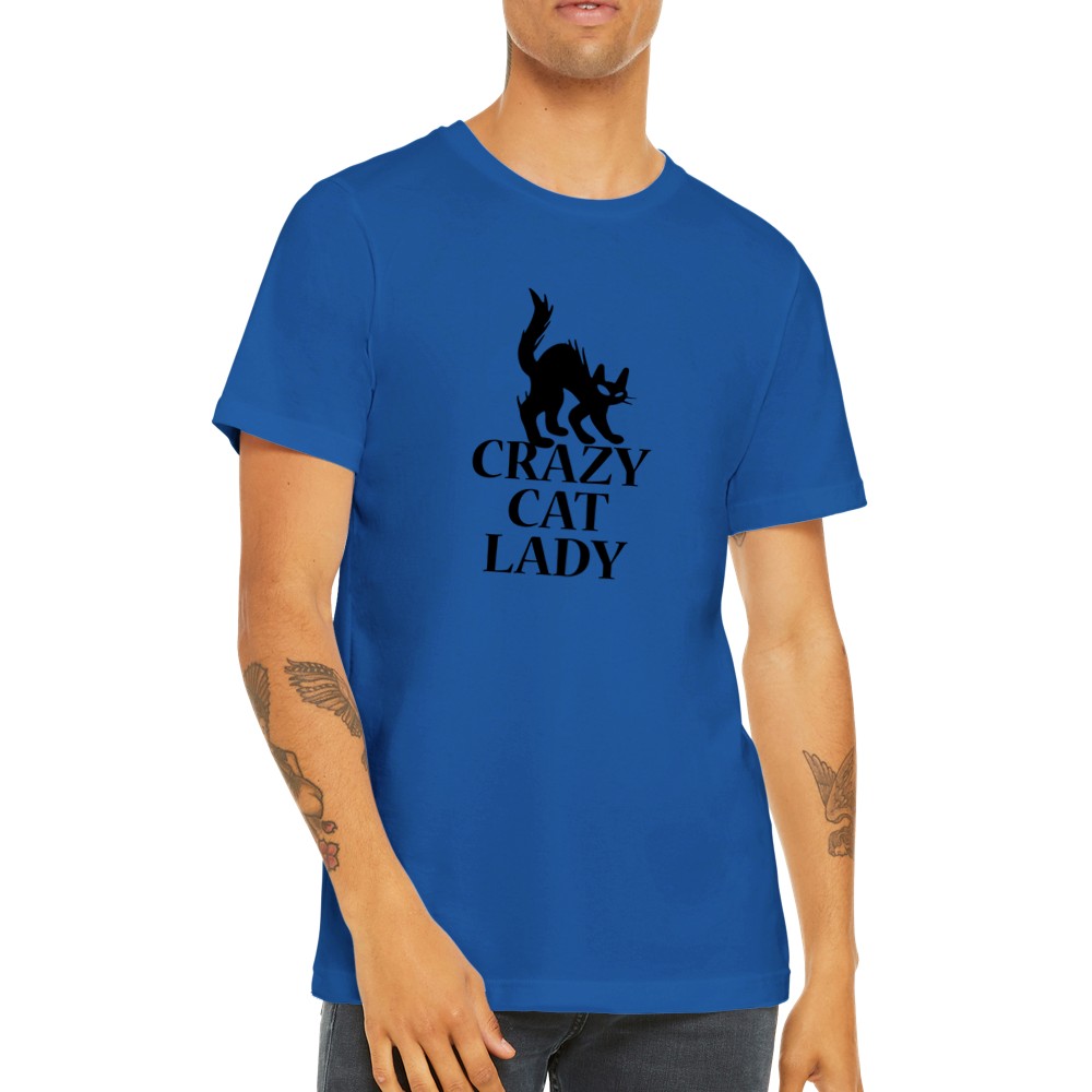 Lustige T-Shirts - Katze Crazy Cat Lady - Premium Unisex T-Shirt 