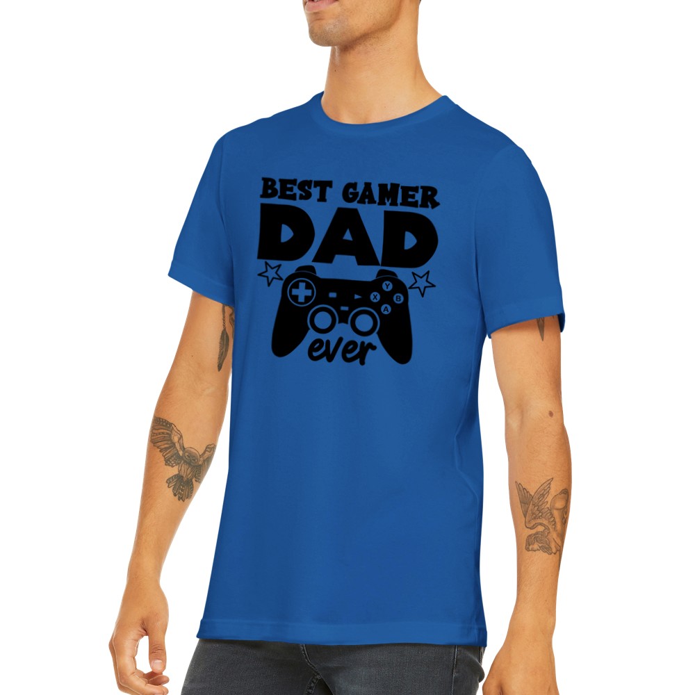 Quote T-shirt - Far Quotes - Best Gamer Dad Premium Unisex T-shirt