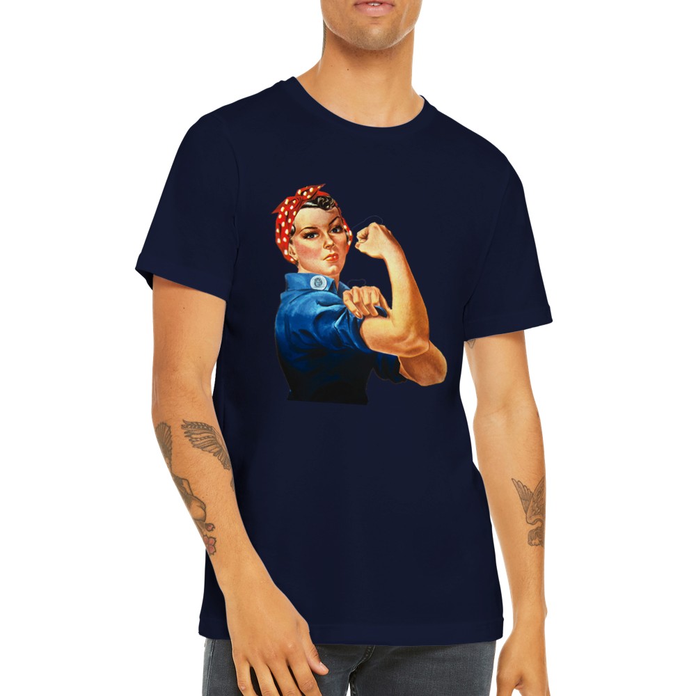 Mor T-Shirts - Retro Style Power Woman - Premium Unisex T-shirt