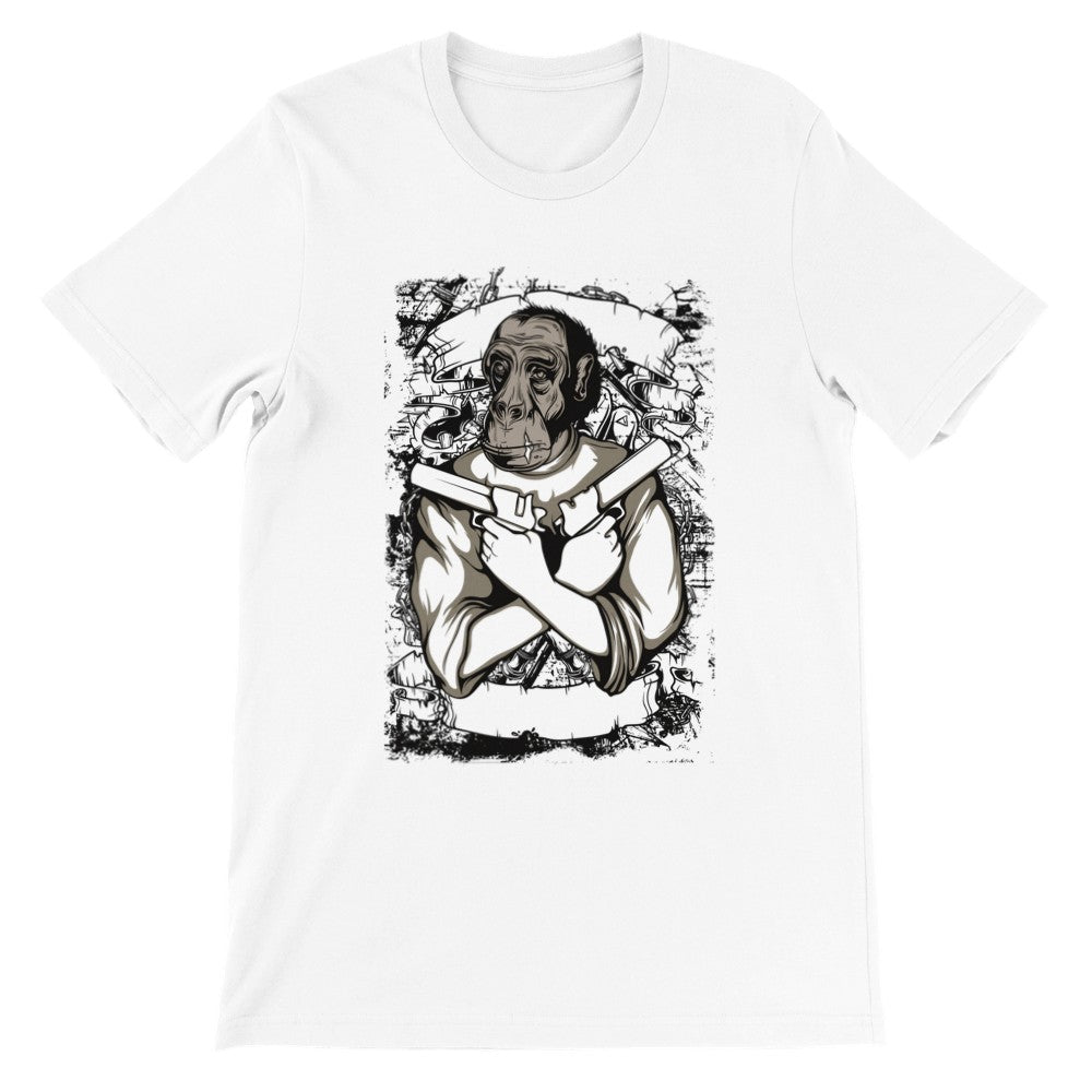 Artwork T-shirts - The Chimp Mobster - Premium Unisex T-shirt