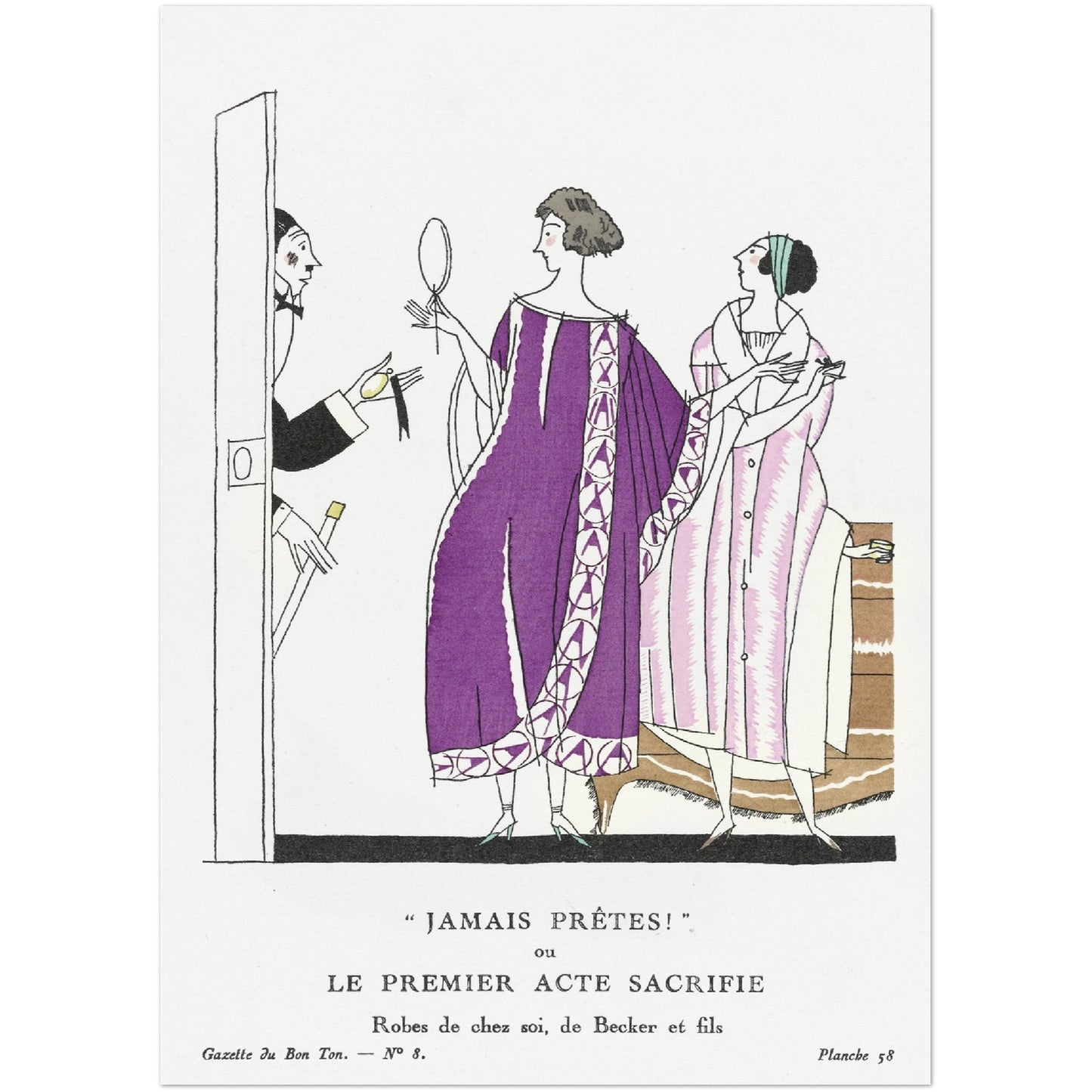 Poster - "Never Ready!" or The first act sacrifices, home dresses, by Becker and son (1920) - Charles Martin