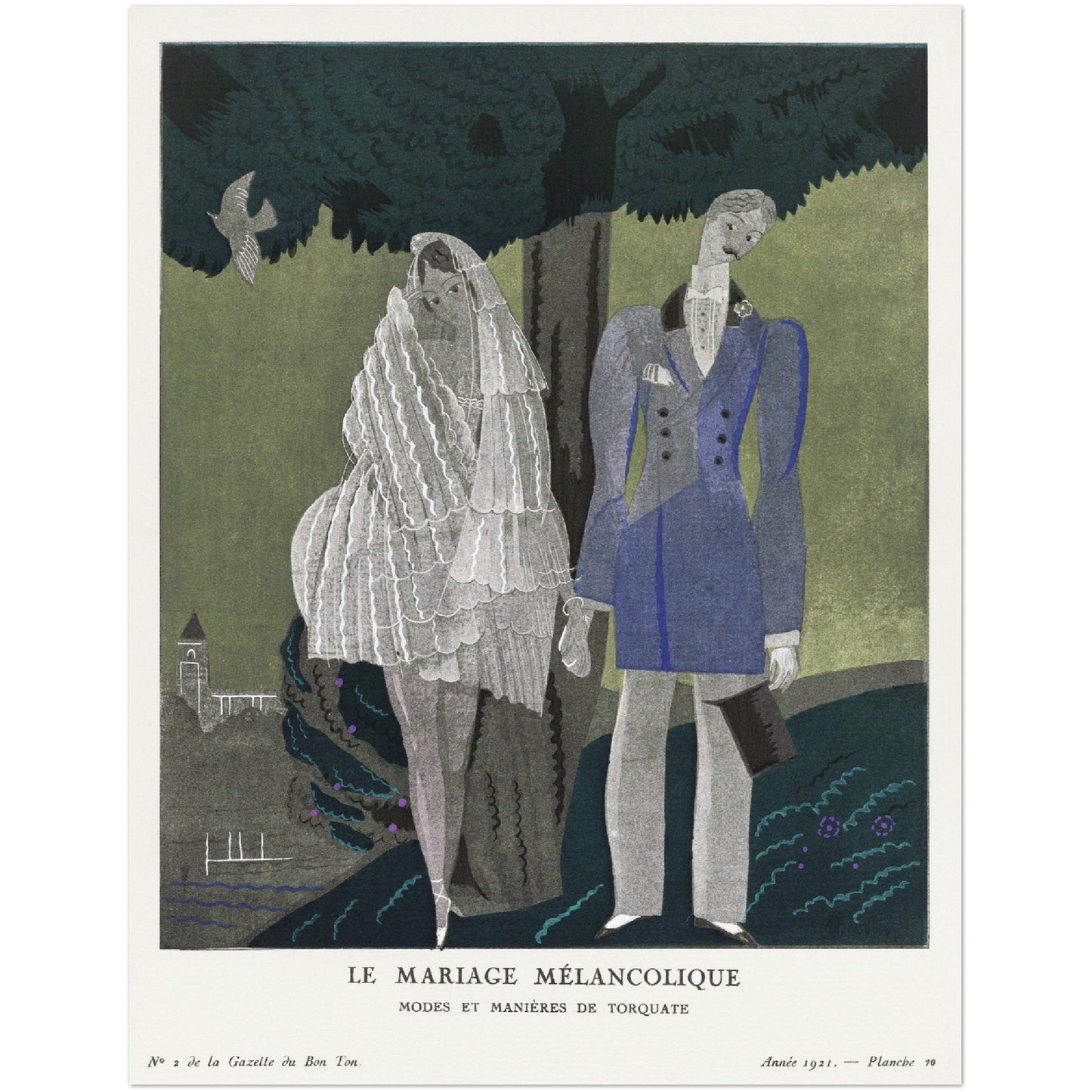 Plakat - he melancholy marriage, Modes et Manières de Torquate (1921) Charles Martin