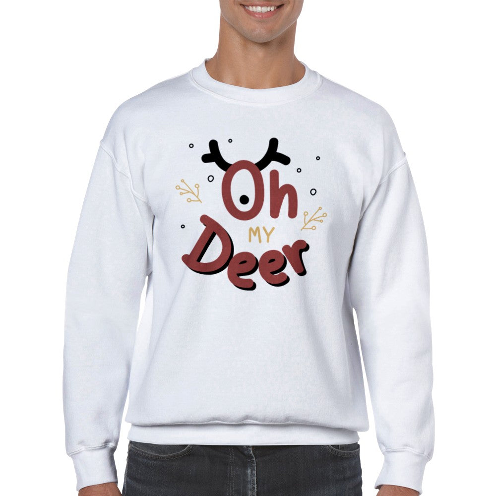 Sweatshirt - Weihnachts-Sweatshirt Oh My Deer - Klassisches Unisex-Sweatshirt mit Rundhalsausschnitt 