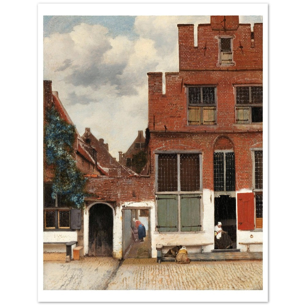 Poster - Vermeer - Die kleine Straße (1658) Poster 