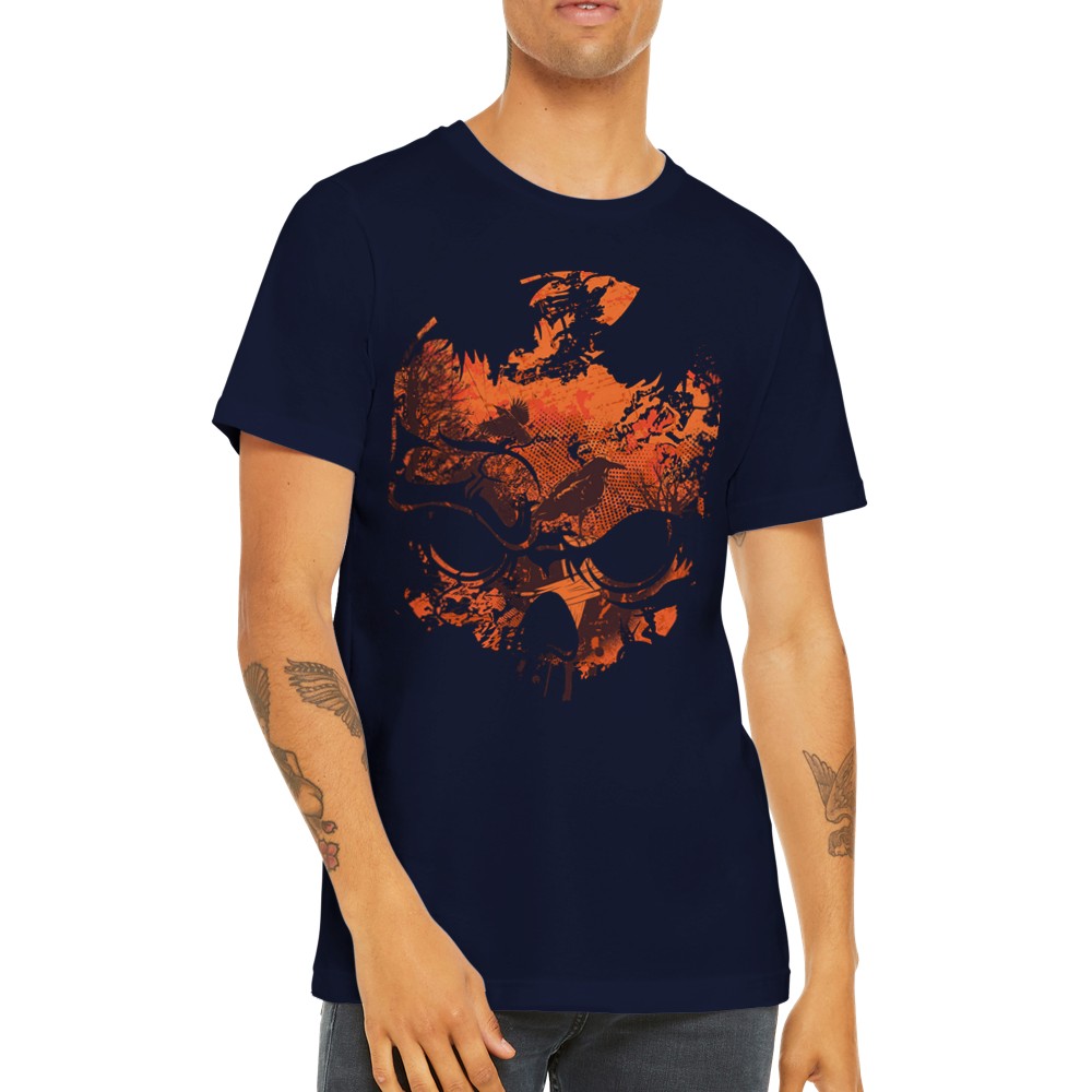 Artwork T-Shirts - The Autumn Skull Artwork - Premium Unisex T-Shirt 