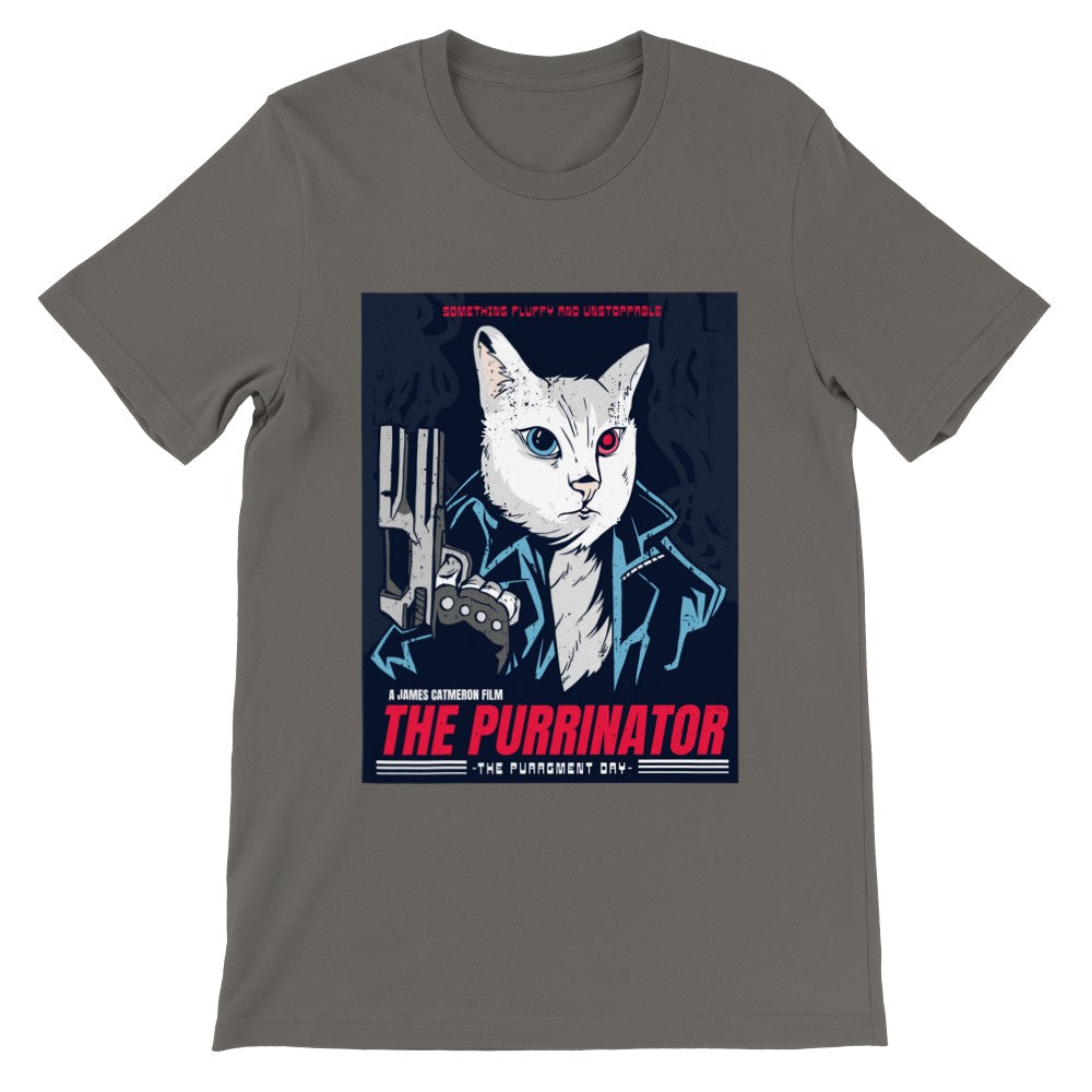 Zitat T-Shirt - lustige Designs Artwork - The Purrinator Cat Premium Unisex T-Shirt 