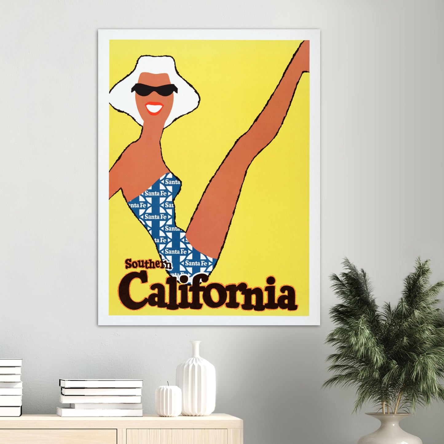 Plakat - Southern California Pige i Santa Fe i Badedragt (1963) Premium Mat Plakat Papir