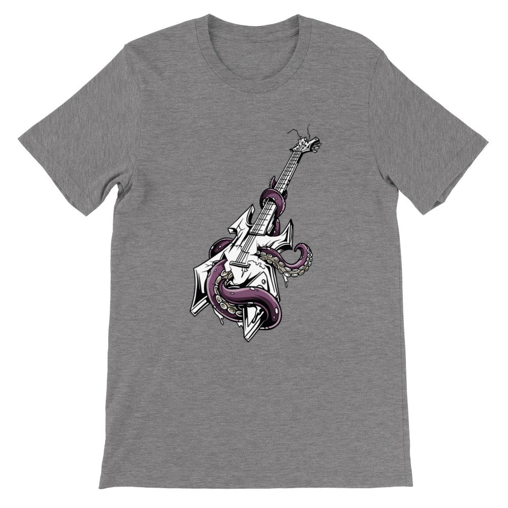 Music T-shirts - Guitar Squid Rock Artwork - Premium Unisex T-Shirt