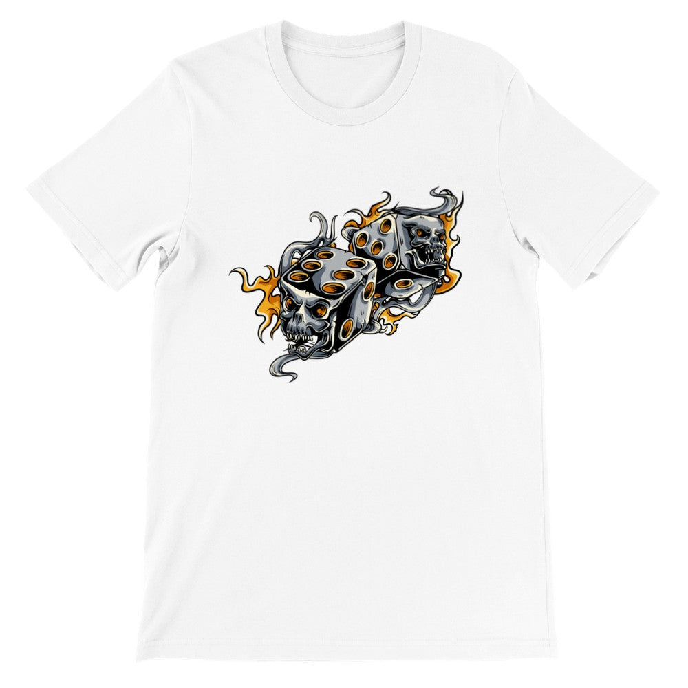 Artwork T-shirts - Dice Skulls Artwork - Premium Unisex T-shirt