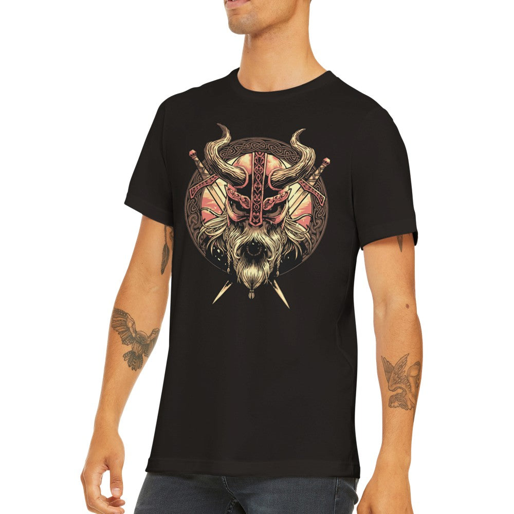 Citat T-shirts - Vikings Shield Artwork Premium Unisex T-shirt