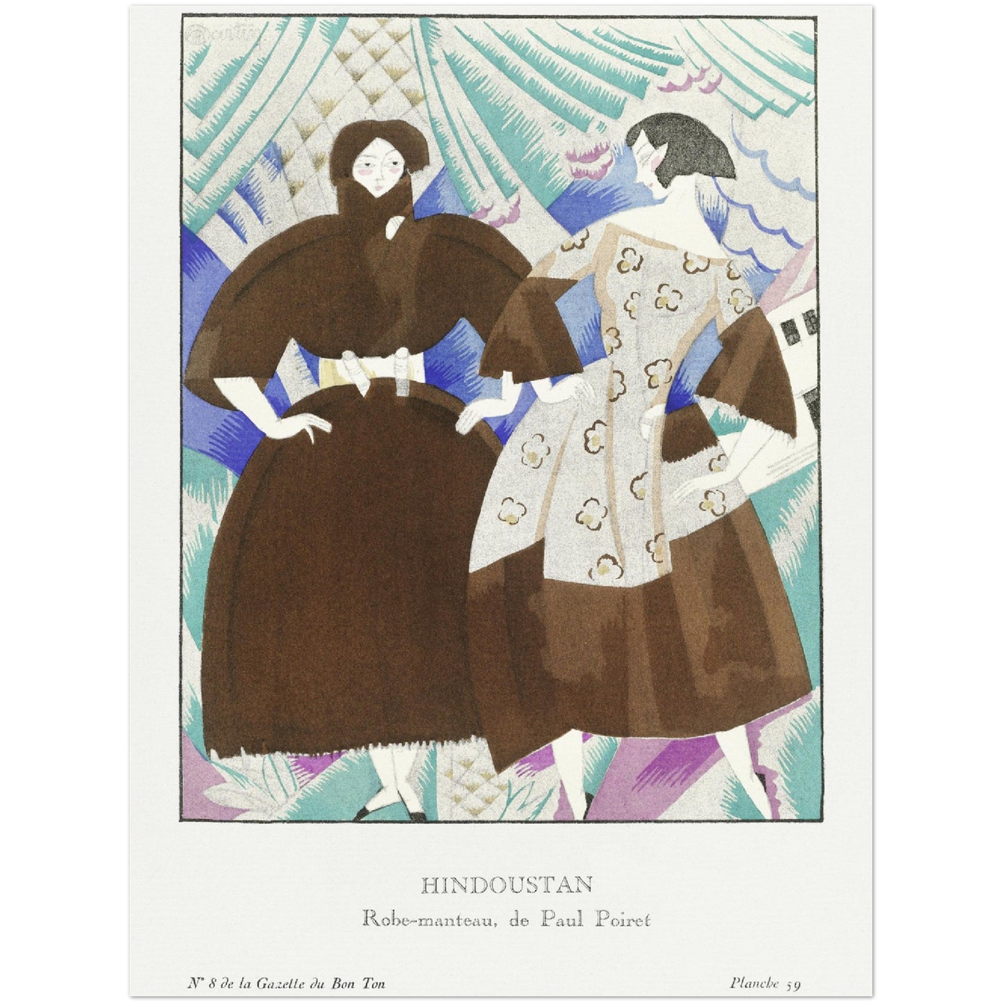 Plakat - Hindoustanobe-manteau, de Paul Poiret (1920) Charles Martin - Premium Mat Plakat
