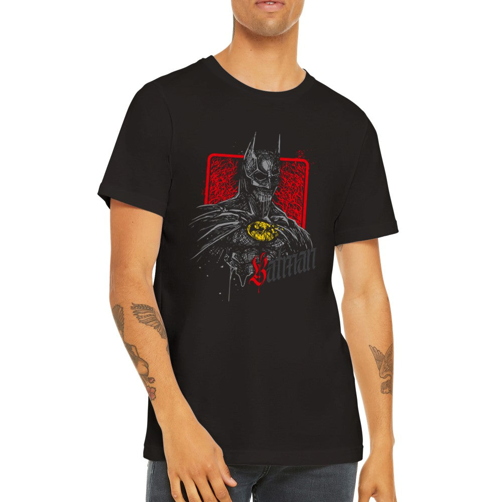 T-shirt -The Bat Artwork - Bat Zombie drawing Premium Unisex T-shirt