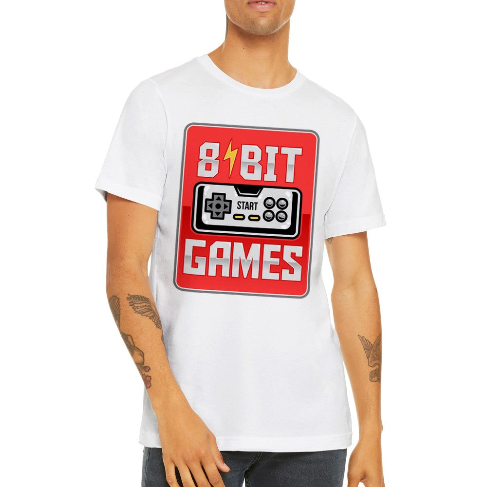 Gaming-T-Shirts – 8-Bit-Spiele Retro Artwork – Premium-Unisex-T-Shirt 