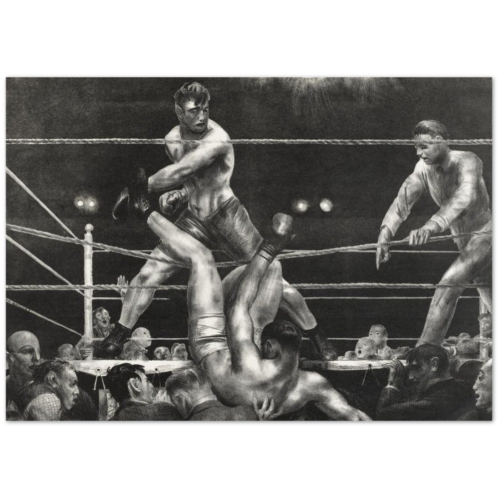 Poster – Dempsey und Firpo Art Artwork – Classic Mat Museum Posterpapier