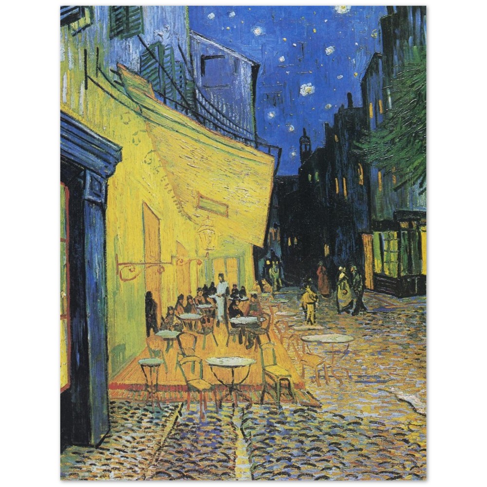 Poster Vincent van Gogh's Café Terrace at Night (1888) famous painting