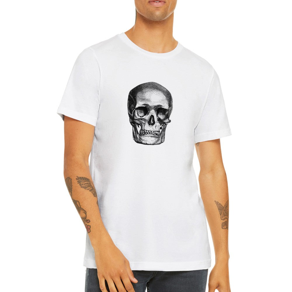 Quote T-Shirts - Artwork - Old School Skull - Premium Unisex T-shirt